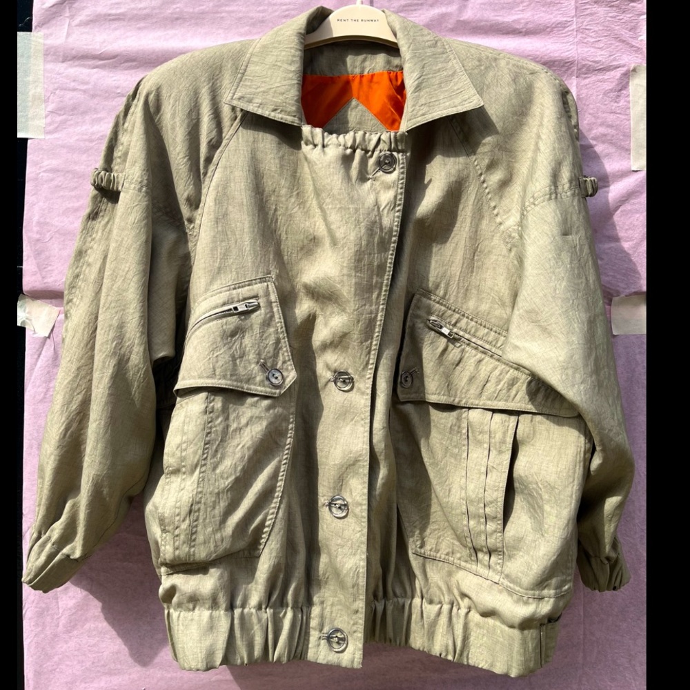 Vintage 80s Bomber Jacket. Grayish.